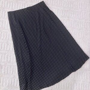 Lauren Ralph Lauren Polka-Dot Satin Charmeuse Midi Skirt